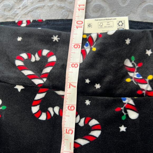 No Boundaries Black Candy Cane Holiday Sleep Pants Small - Picture 7 of 8